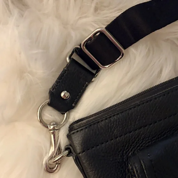 Coach Black Pebbled Leather Crossbody with Front Turn-Lock Pocket - Picture 6 of 9